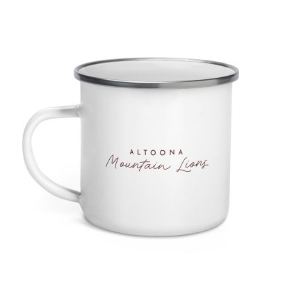 Altoona Mountain Lions Script Enamel Mug