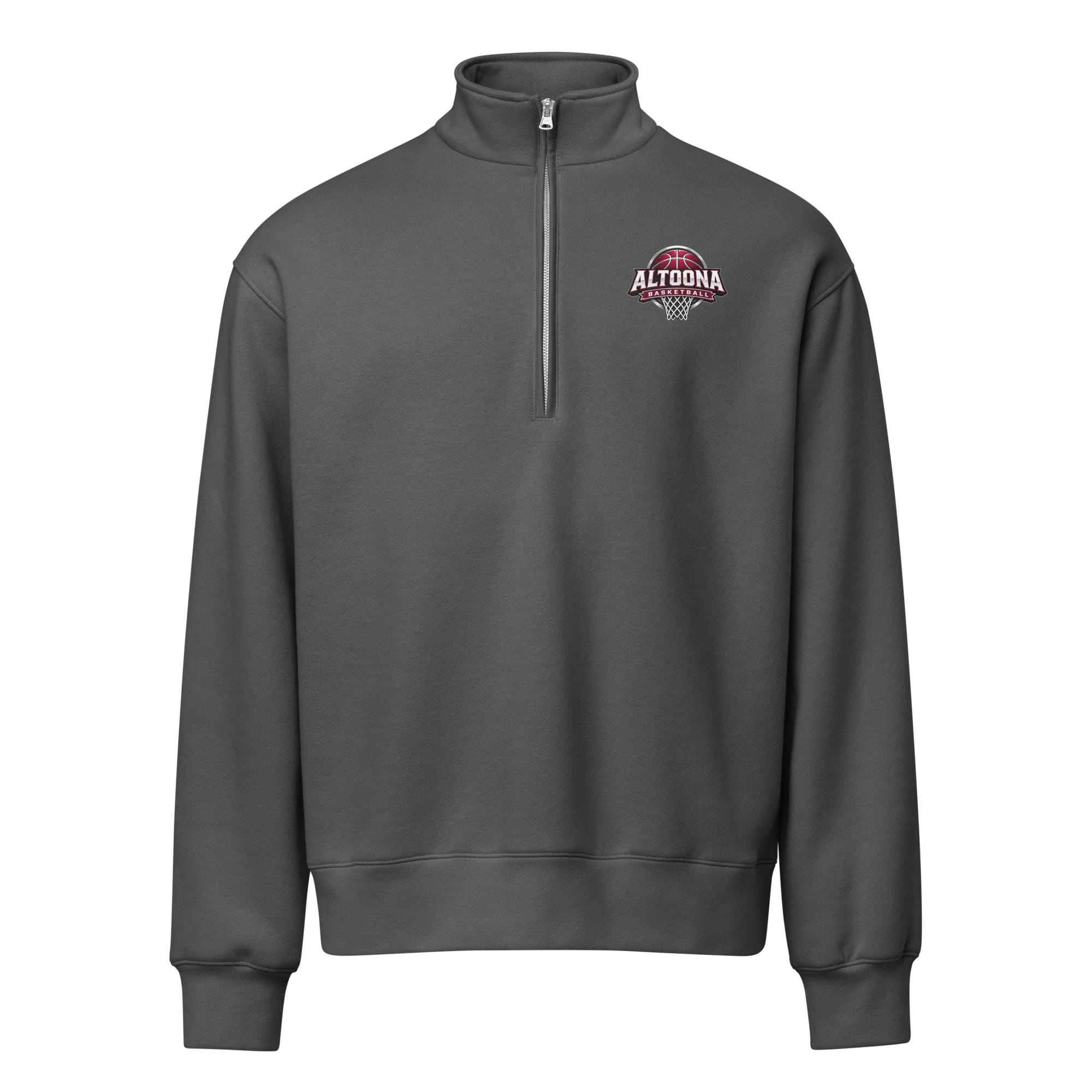 Altoona Basketball Ball and Hoop half-zip pullover